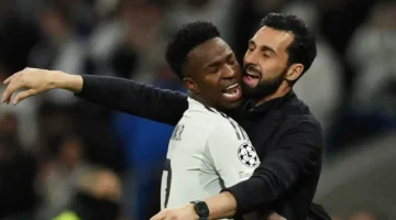 عناق لافت.. فيديو يوثق لحظة خاصة بين فينيسيوس وأربيلوا في تدريبات ريال مدريد